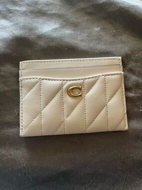 Quilted Coach Card Case